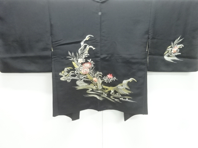 JAPANESE HAORI / EMBROIDERY / BOUQUET PATTERN